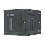 Gabinete PanZone de Montaje en Pared, de 19in, Puerta Perforada, 12 UR, 762mm de Profundidad, Color Negro