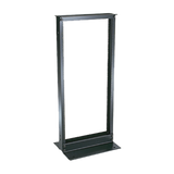 Rack de Dos Postes Estándar de 19 in, Rieles Numerados y Roscados #12-24, Fabricado en Aluminio, 24 Unidades de Rack, Color Negro