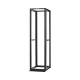 Rack de Cuatro Postes Estándar de 19", Rieles Numerados y Roscados #12-24, Profundidad Máxima de 30 in, 45 Unidades de Rack, Color Negro