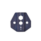 Mordaza para Plegar Conectores de Anillo en RG-6/U, RG-59/U, con tamaños 0.324", 0.255", 0.068" y 0.042".