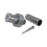 Conector BNC Hembra de Conexión Rápida, Anillo Plegable para RG-58/U Níquel/ Oro/ Delrin.