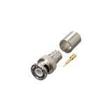 Conector BNC Macho de Anillo Plegable para RG-8/U, LMR-400, 9913, CNT-400, Níquel/ Oro/ Teflón.