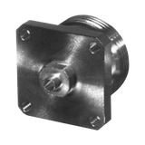 Conector 7-16 DIN Hembra para Chasis y Montaje en Cable Semi-Rígido de 1/4", Plata/ Plata/ Teflón.