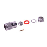 Conector N Macho de Rosca en Cables con Conductor Central AWG-11 ó 13 tipo RG-213/U (8267), RG-214 (8268), RG-8/U (8237), Niquel/ Oro/ Teflón.