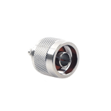 Conector N Macho Coaxial de Anillo Plegable para Cable RG-142/U, Niquel/ Oro/ Teflón.