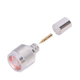 Conector N Macho de Anillo Plegable en Cables con Conductor Central AWG-11 ó 13 tipo RG-8/U (BELDEN 8237), RG213/U (8267), RG214 (8268).