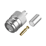 Conector N Hembra de Anillo Plegable para Cable PROFLEX ó Grupo P, Plata/ Oro/ Teflón.