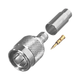 Conector TNC Macho en 75 Ohm, de Anillo Plegable para Cable RG-59/U, AWG 20, Níquel/ Oro/ Teflón.�??