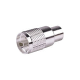 Conector UHF Macho (PL-259) para cables LP-400, RG-8/U, RG-8U-SYS, 8237, 8267, 8268, 9913, CTN-400, 7810, 8214, 7810A, RFLASH-1113, LMR-400, Plata (Concha-Níquel)/ Plata/ D.A.P. (Fibra Sintética)