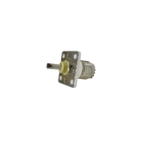 Conector Mini-UHF Hembra, de Montaje en 4 Perforaciones a 13 mm, Níquel/ Oro/ Baquelita.