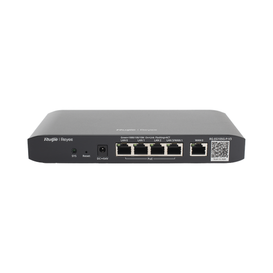 Router Balanceador con Función SD-WAN, PoE+ hasta 54 Watts, Hasta 2 Servicios de Internet y hasta 100 clientes con desempeño de 600 Mbps