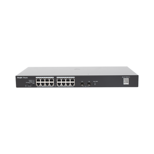 Switch PoE+ No Administrable, Hasta 247 Watts, con 18 Puertos Gigabit PoE+ y 2 Uplinks SFP 1G, Visible en la Topología