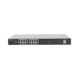 Switch PoE+ No Administrable, Hasta 247 Watts, con 18 Puertos Gigabit PoE+ y 2 Uplinks SFP 1G, Visible en la Topología