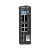 Switch Industrial PoE+ hasta 300 watts , Ideal para temperaturas Extremas y protección contra descargas, 1 puerto PoE++ 60W y 7 puertos PoE+ 30W, 2 SFP Uplink