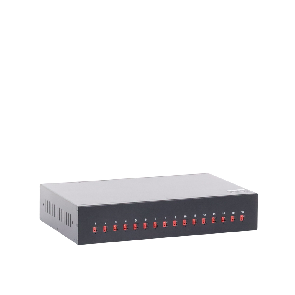 Fuente 24 Vca / Industrial / Tipo RACK / 20 Amperes / 16 salidas / 1.25 Amperes por salida administrada / 2.5 Amperes por salida máxima