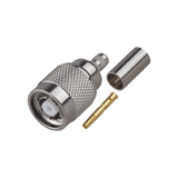 Conector TNC Macho Inverso de Anillo Plegable para Cable RG-58/U, Níquel/ Oro/ Teflón.
