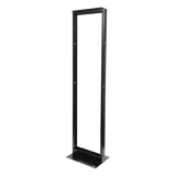 Rack de Dos Postes Estándar de 19", Numerado, Fabricado en Acero y 45 Unidades de Rack, Color Negro