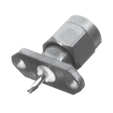 Conector SMA Macho de 2 Perforaciones, Montaje en Panel con Terminal Soldable, Níquel/ Oro/ Teflón.�??