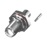 Conector SMA Hembra, Hermético, para Montaje de Panel Trasero, en Cable Semi-Rígido de 0.047" de Diámetro, Grupo SR0, Oro/ Oro/ Teflón.