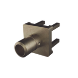 Conector Mini SMB Hembra (PIN Macho) 75 Ohm, Montaje Vertical para PCB, Oro/ Oro/ Teflón.