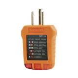 Probador de Tomacorrientes Estándar, con Secuencia de Luces para Indicar un Cableado Correcto/Incorrecto.