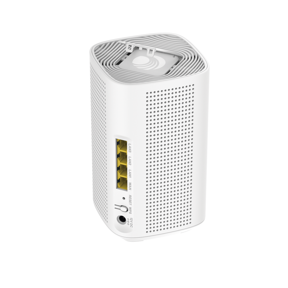 Router Home Mesh RV22 Ideal para Soluciones Residenciales / Doble Banda (2.4 y 5 GHz) / Wi-Fi 6 / Capacidad de: 2.5 Gbps (5 GHz), 600 Mbps (2.4 GHz) / Gestión vía Software para Administrador y Usuario Final desde la nube cnMaestro