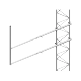 Brazo tipo "F" para tramos STZ-90G, galvanizado por Inmersión Caliente.