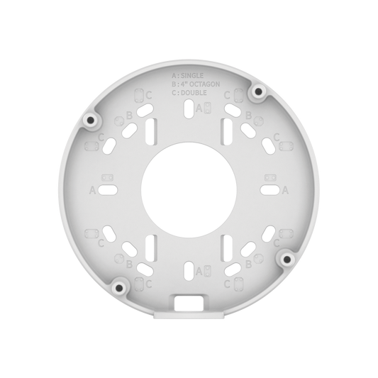Caja de conexion para tipo Domo y Flat-eye Hanwha  QNE-8011R, QNE-8021R, QND-6011, QNV-C8083R, QNV-C9083R