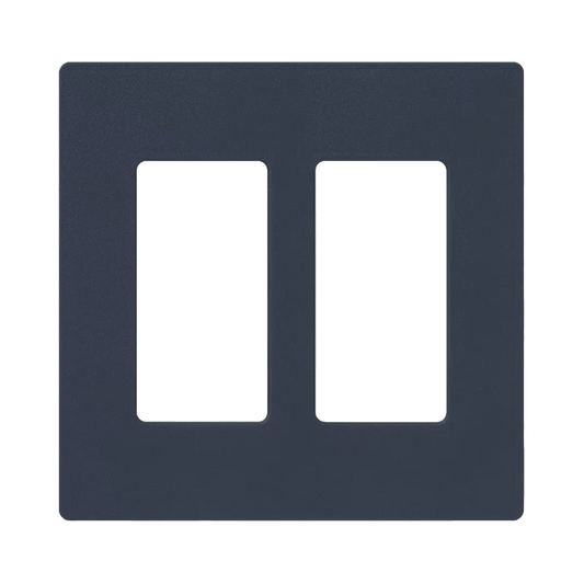 Tapa Color Deap Sea  Satin para interruptor o dimmer Lutron, 2 gang, limpio y moderno