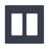 Tapa Color Deap Sea  Satin para interruptor o dimmer Lutron, 2 gang, limpio y moderno