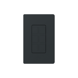 Placa de 6 puertos, color negro night.