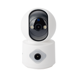 Camara doble lente 3mp| Wifi| autoseguimiento| Detección de movimiento| audio de 2 vias| almacenamiento hasta 128GB