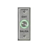 Botón de Salida con Aro Iluminado Color Verde y Rojo / IP65 / Buzzer / Función Toggle (Enclavado) / Temporizador  / Relevador NC/NO/ Uso Exterior e Interior.