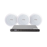 KIT de Amplificador de 120W para Rack SF120DTB | 3 Altavoces de Plafón de 5.5in SF-206P | 3.75 - 30W | Sistema 70/100V