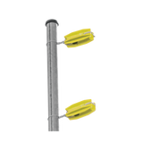 Aislador de color Amarillo  para postes de esquina de alta Resistencia con Anti UV de uso en cercos eléctricos