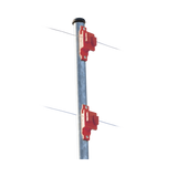 Aislador de Paso color Rojo reforzado para cercos eléctricos, resistente al clima extremoso