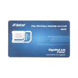 SIM SYSCOM 10 GB mensual para dispositivos móviles 3G/4G (Telcel) 1 año de servicio (solo datos)
