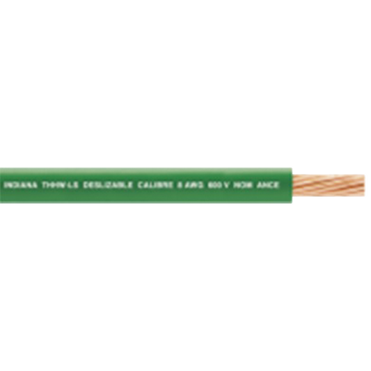 Bobina de 1000 metros / 1 x 12 AWG / ( SLY308 ) / Cable eléctrico /  THW-LS / Verde.