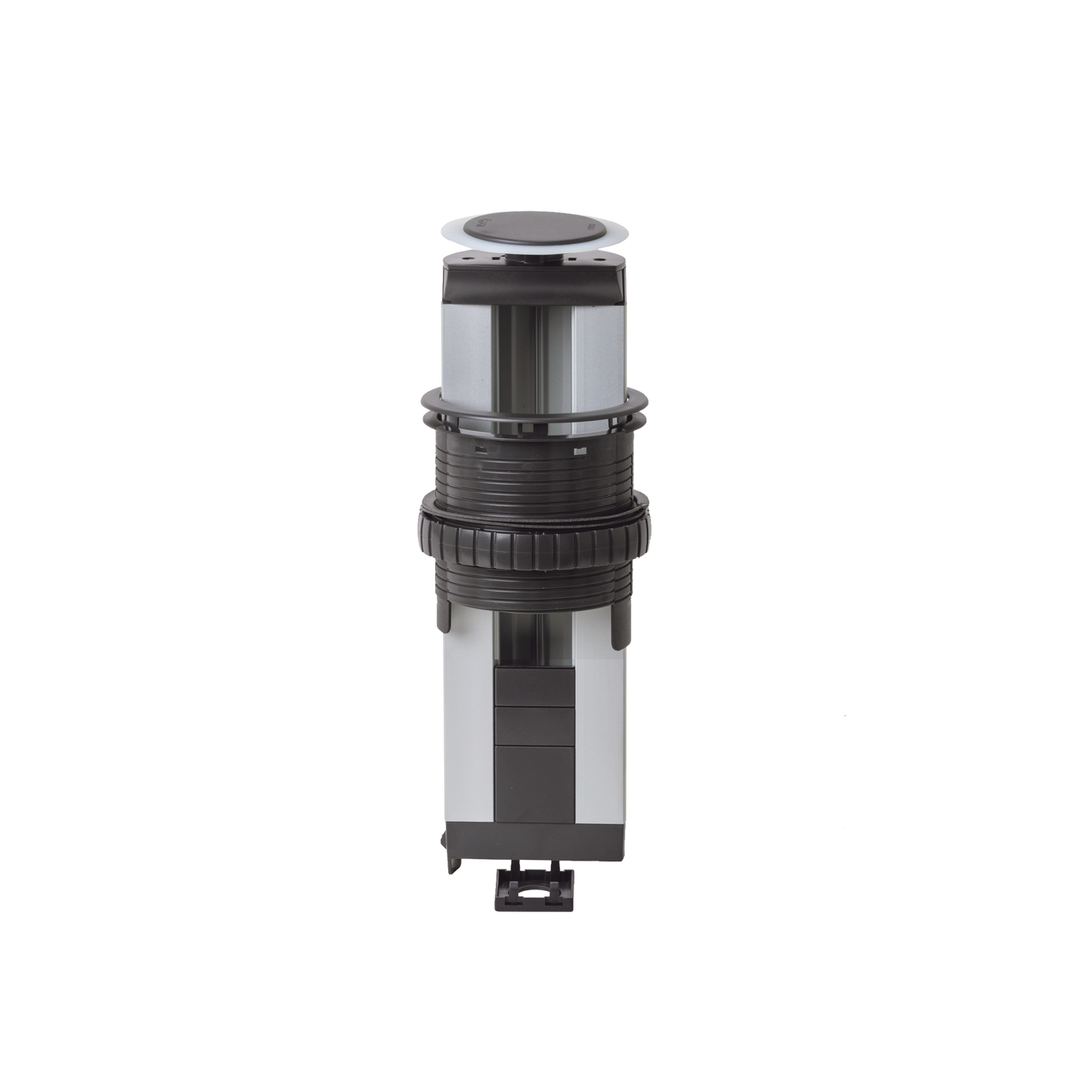 Teleblock Simon K45 para Voz, Datos, Multimedia o Contactos Eléctricos / Capacidad para 4 Módulos K45 / Apertura Manual con Tapa Abatible / Instalación en Mobiliario de Oficina o Comercial /  (KTL204CY))