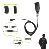 Micrófono con cable de fibra trenzada serie SNAP compatible con VERTEX VX-160/180/210/230/231/350/354/400/410/424/427.