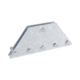 Placas igualadoras con tornillería y separadores, para 6 retenidas. Galvanizado en inmersión.