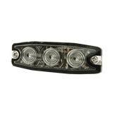 Luz Auxiliar de 3 LED, ámbar, SAE Clase I, Lente transparente