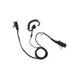 Micrófono de solapa con gancho suave para la oreja y fibra trenzada para puerto de accesorios Icom de 2 pines con tornillos