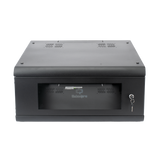 Gabinete de Pared con Puerta de Cristal Templado, 635mm de Profundidad, 4U Rack de 19'', Acero Reforzado