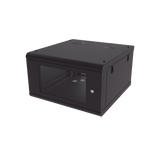 Gabinete de Pared con Puerta de Cristal Templado, 635 mm de Profundidad, 6U Rack de 19 in, Acero Reforzado