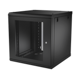 Gabinete de Pared 12U de 635 mm de Profundidad, Rack de 19 in en Acero Reforzado: Compacto y Resistente para Soluciones Profesionales