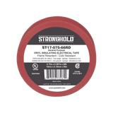 Cinta Eléctrica STRONGHOLD para Aislar, de PVC, Uso General Reparación y Mantenimiento, Grosor de 0.18mm (7 mil), Ancho de 19mm, y 20.12m de Largo, Color Rojo