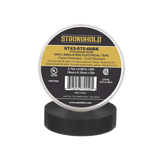Cinta Eléctrica STRONGHOLD para Aislar, de PVC, Uso Profesional en Construcción Eléctrica, Grosor 0.18mm (7 mil), Ancho 19mm, y 20m Largo, Color Negro.