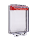 Cubierta Universal Transparente de Bajo Perfil y Texto de Incendio en Español