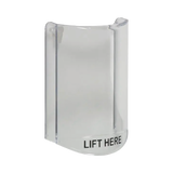 Cubierta Protectora De Policarbonato, Súper Resistente, Sin Sonido, Texto En Ingles, Para Botones Multiusos Serie Stopper® Station De STI